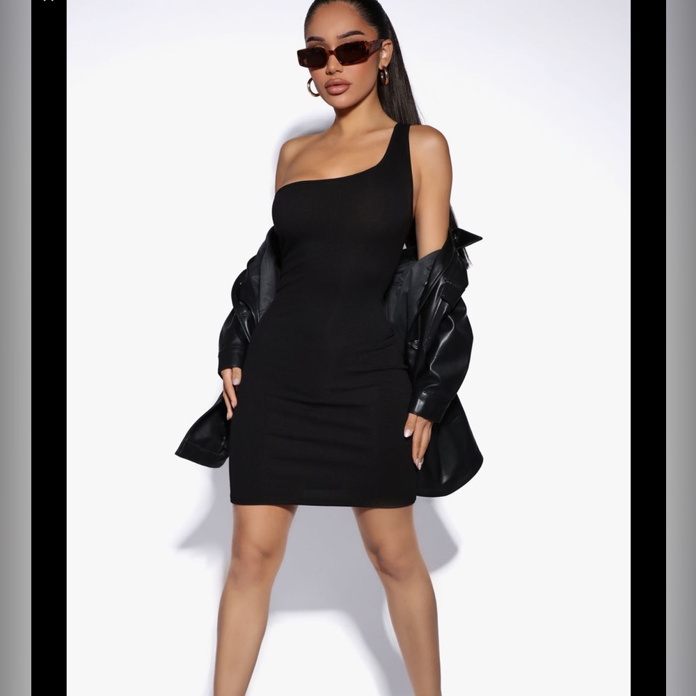 One shoulder mini dress